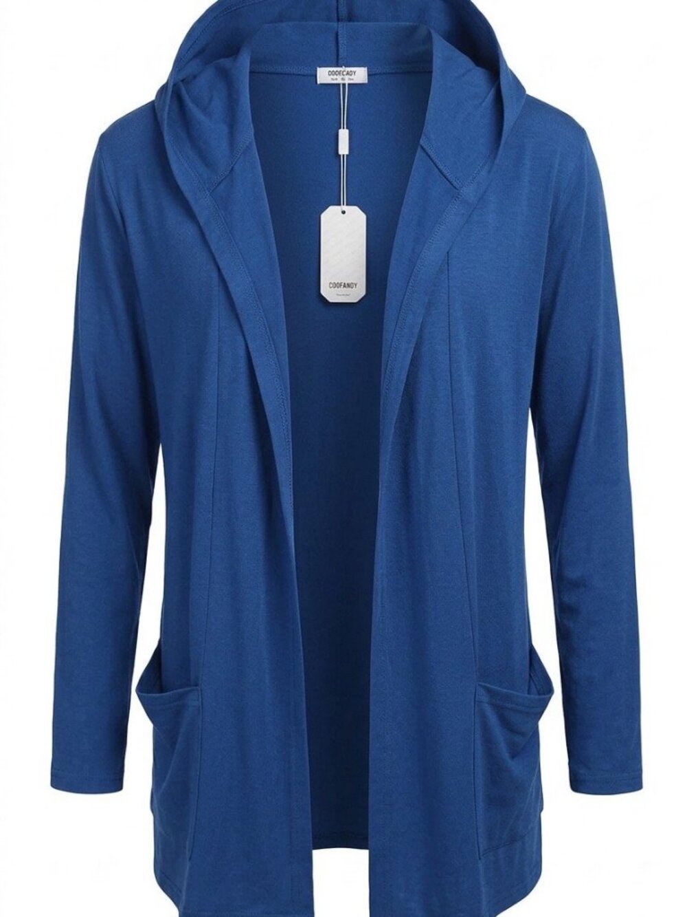 Coofandy Blue Hooded Cardigan, Size M